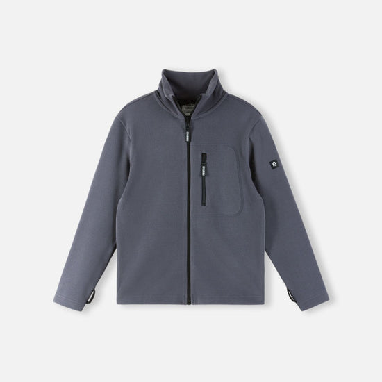 Reima Iisisti Fleecejacke Kinder Soft Black – Packshot Vorderseite