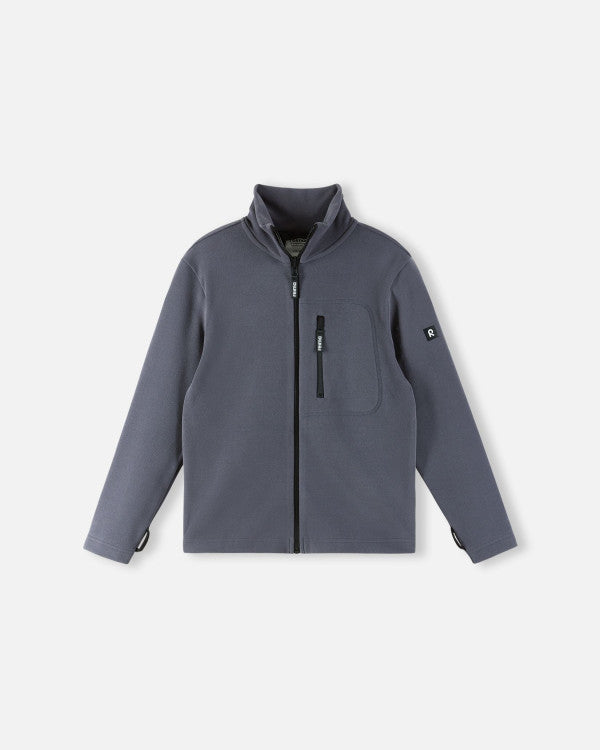 Reima Iisisti Fleecejacke Kinder Soft Black – Packshot Vorderseite