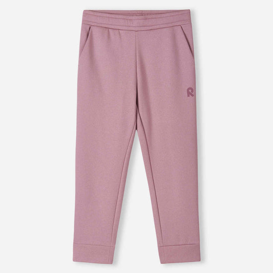 Reima Nasta Fleece-Jogginghose Kinder Grey Pink – Packshot Vorderseite