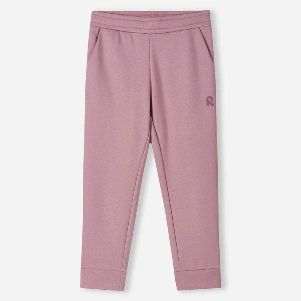 Reima Nasta Fleece-Jogginghose Kinder Grey Pink – Packshot Vorderseite