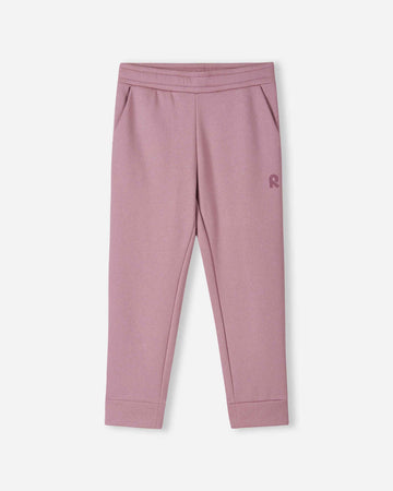 Reima Nasta Fleece-Jogginghose Kinder Grey Pink – Packshot Vorderseite