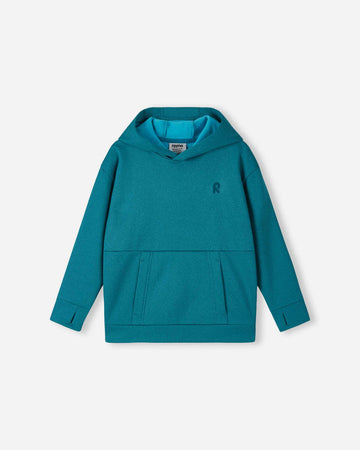 Reima Reilu Fleece-Hoodie Kinder – Aquatic Blue