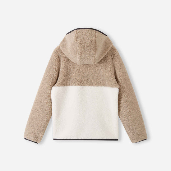 Reima Muhkea Teddyfleecejacke Kinder Earthy Beige – Packshot Rückseite