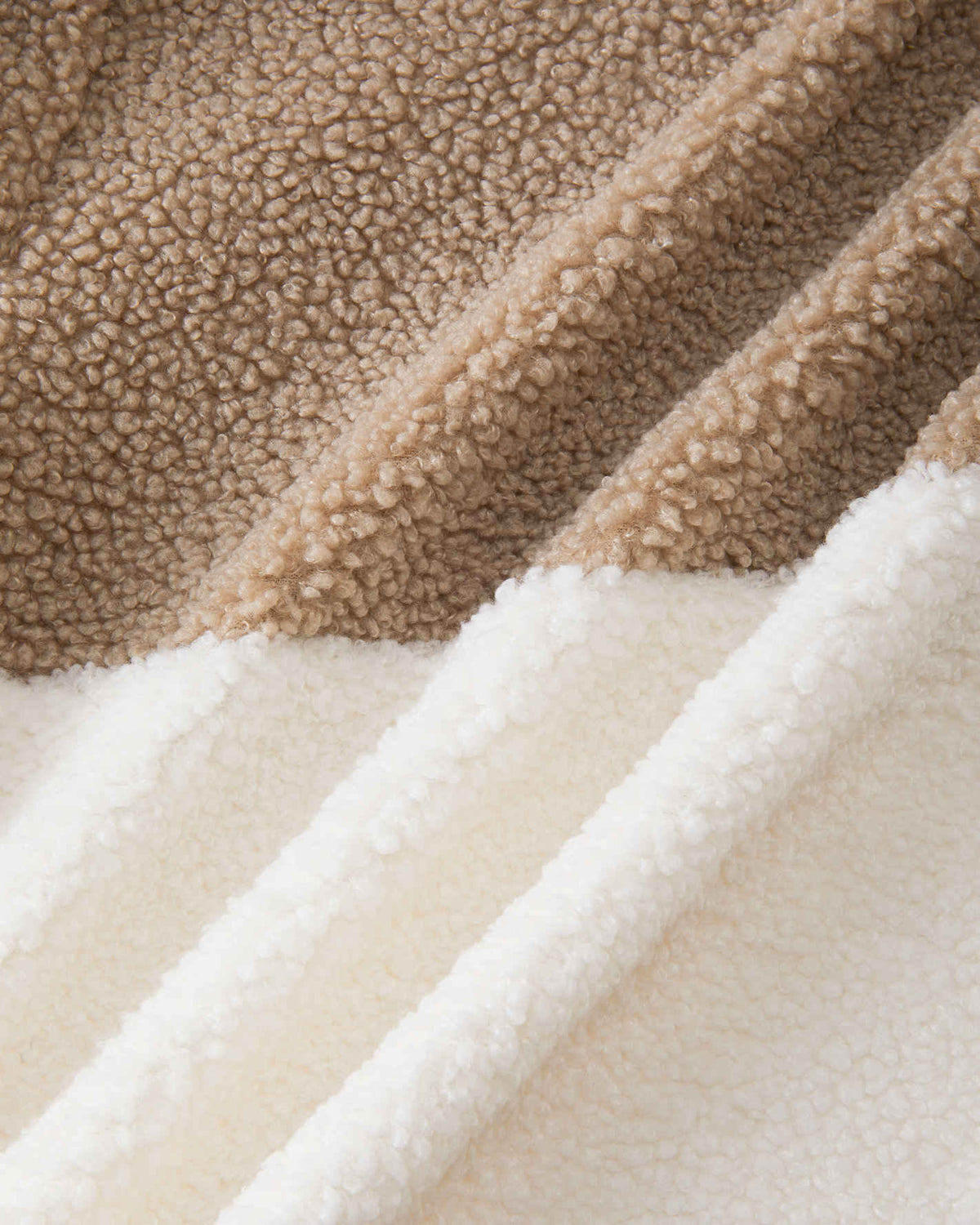 Reima Muhkea Teddyfleecejacke Kinder Earthy Beige – Materialdetail
