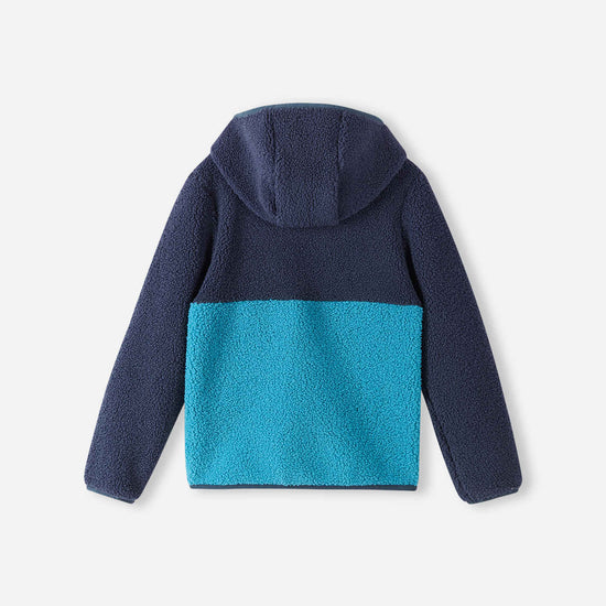 Reima Muhkea Teddyfleecejacke Kinder Navy – Packshot Rückseite