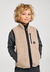 Reima Tupas Fleeceweste Kinder Earthy Beige – Studioaufnahme