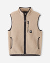 Reima Tupas Fleeceweste Kinder Earthy Beige – Vorderansicht