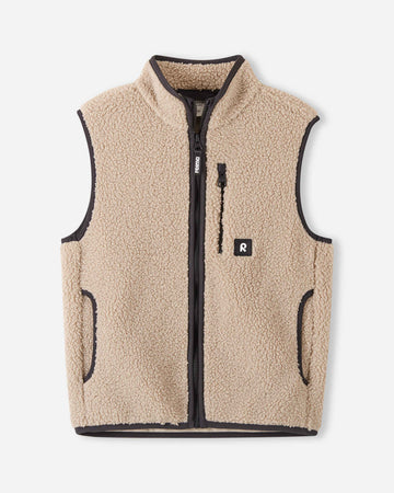 Reima Tupas Fleeceweste Kinder Earthy Beige – Vorderansicht