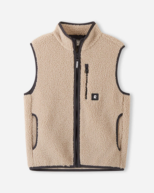 Reima Tupas Fleeceweste Kinder Earthy Beige – Vorderansicht