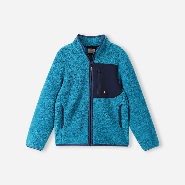 Reima Turina Teddyfleecejacke Kinder – Aquatic Blue