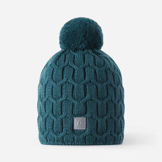 Reima Nyksund Merino-Beanie Kinder – Dark Teal – Ansicht 1