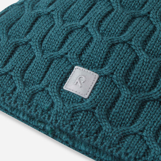 Reima Nyksund Merino-Beanie Kinder – Dark Teal – Ansicht 3