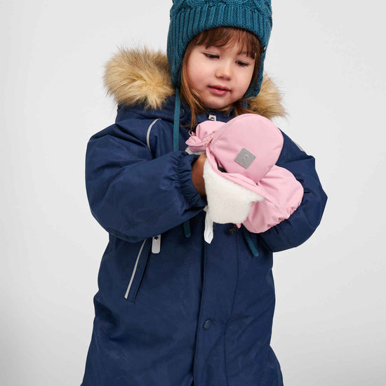 Reima Villatassu Winterfäustlinge Kleinkinder Grey Pink – Studioshot