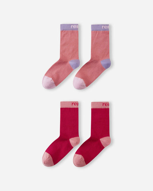 Reima Parit Wollsocken Kinder 2er-Pack Rose Blush – Packshot 1