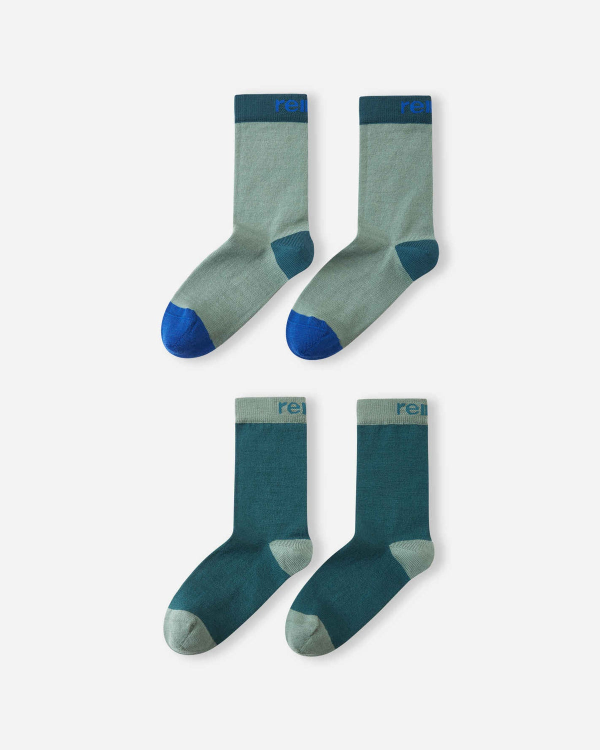 Reima Parit Wollsocken Kinder 2er-Pack Dark Teal – Packshot 1