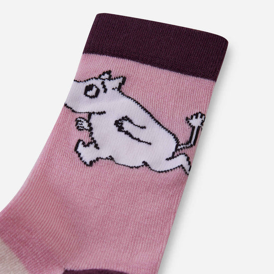Reima Moomin Randig Wollsocken Kinder Grey Pink – Packshot 2