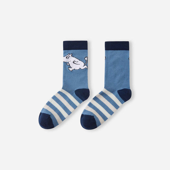 Reima Moomin Randig Wollsocken Kinder Blue Ocean – Packshot 1