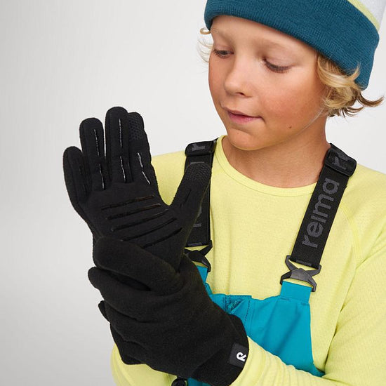 Reima Tuuleen Fleecehandschuhe Kinder Black Lifestyle