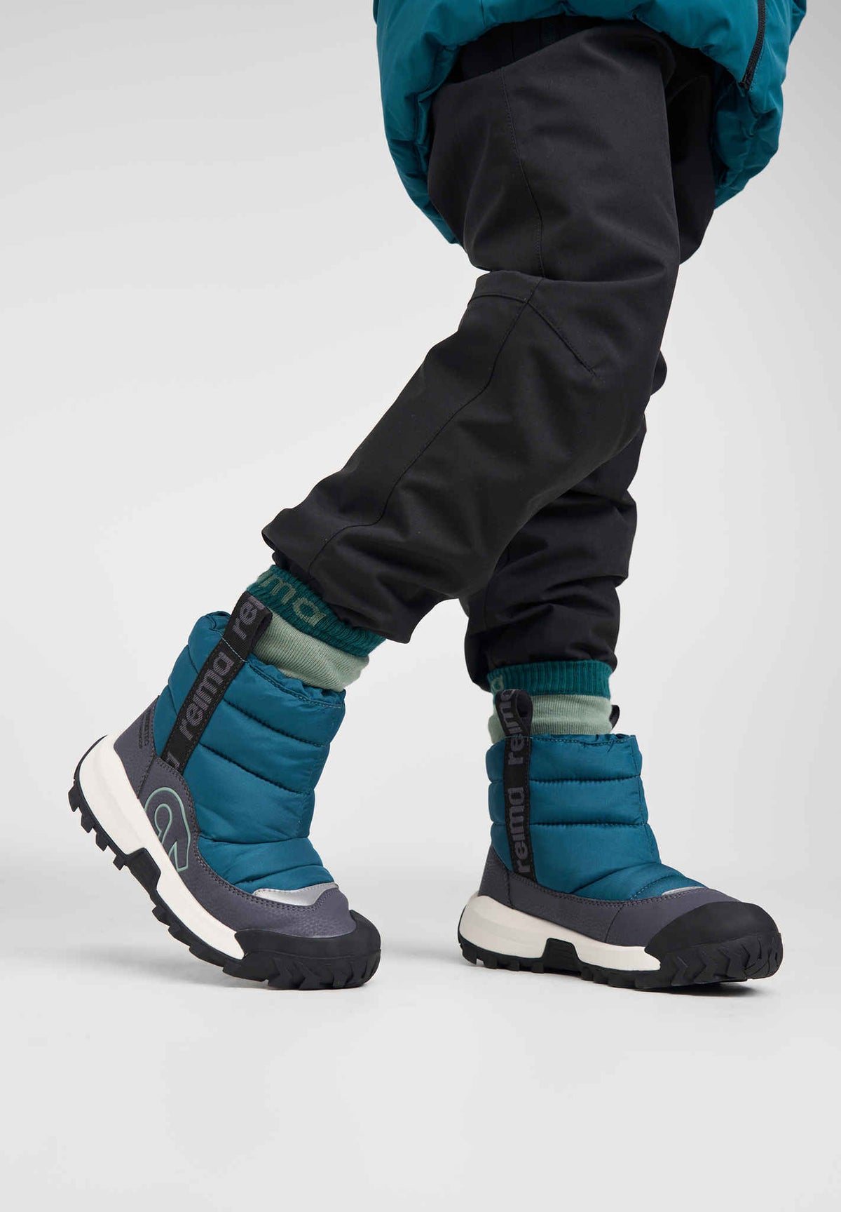 Reima Lumiloma ReimaTec Winterstiefel Kinder Dark Teal – Studioshot 1