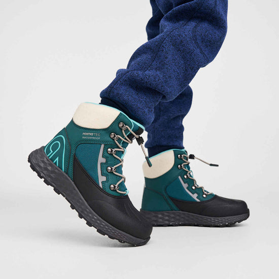 Reima Hallava Lace ReimaTec Winterstiefel Kinder Dark Teal – Studioshot Ansicht 8