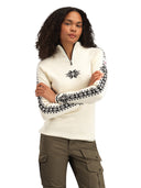 Dale Of Norway W GEILO FEM SWEATER Offwhite Black XL - PeakStyle