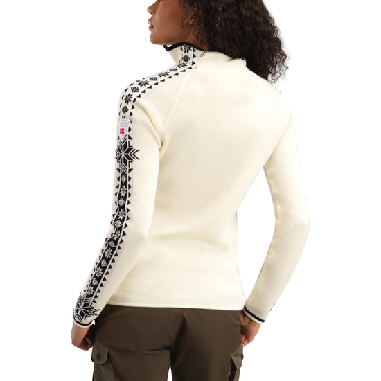 Dale Of Norway W GEILO FEM SWEATER Offwhite Black XL - PeakStyle