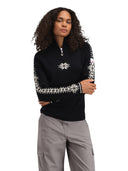 Dale Of Norway W GEILO FEM SWEATER Black Offwhite XL - PeakStyle