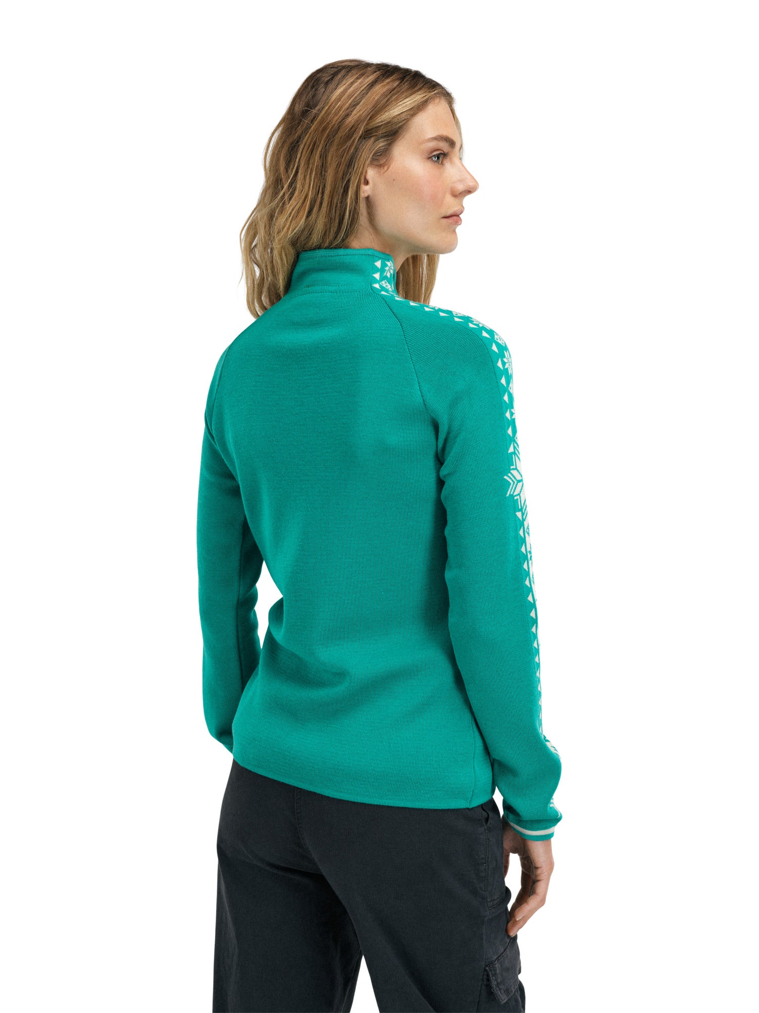 Dale Of Norway W GEILO FEM SWEATER Peacock Offwhite XL - PeakStyle