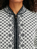 Dale Of Norway W SOLFRID FEM JACKET Offwhite Black Schiefer Grau XS - PeakStyle