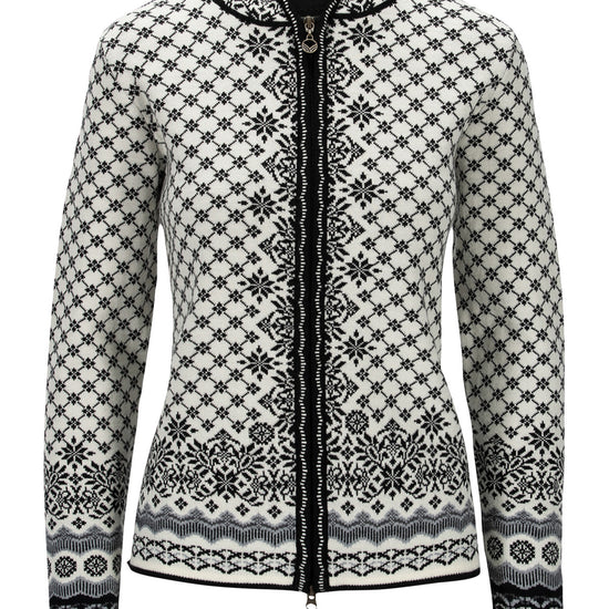 Dale Of Norway W SOLFRID FEM JACKET Offwhite Black Schiefer Grau XS - PeakStyle