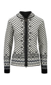 Dale Of Norway W SOLFRID FEM JACKET Offwhite Black Schiefer Grau XS - PeakStyle