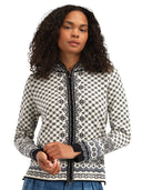 Dale Of Norway W SOLFRID FEM JACKET Offwhite Black Schiefer Grau XS - PeakStyle