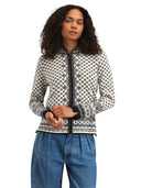 Dale Of Norway W SOLFRID FEM JACKET Offwhite Black Schiefer Grau XS - PeakStyle