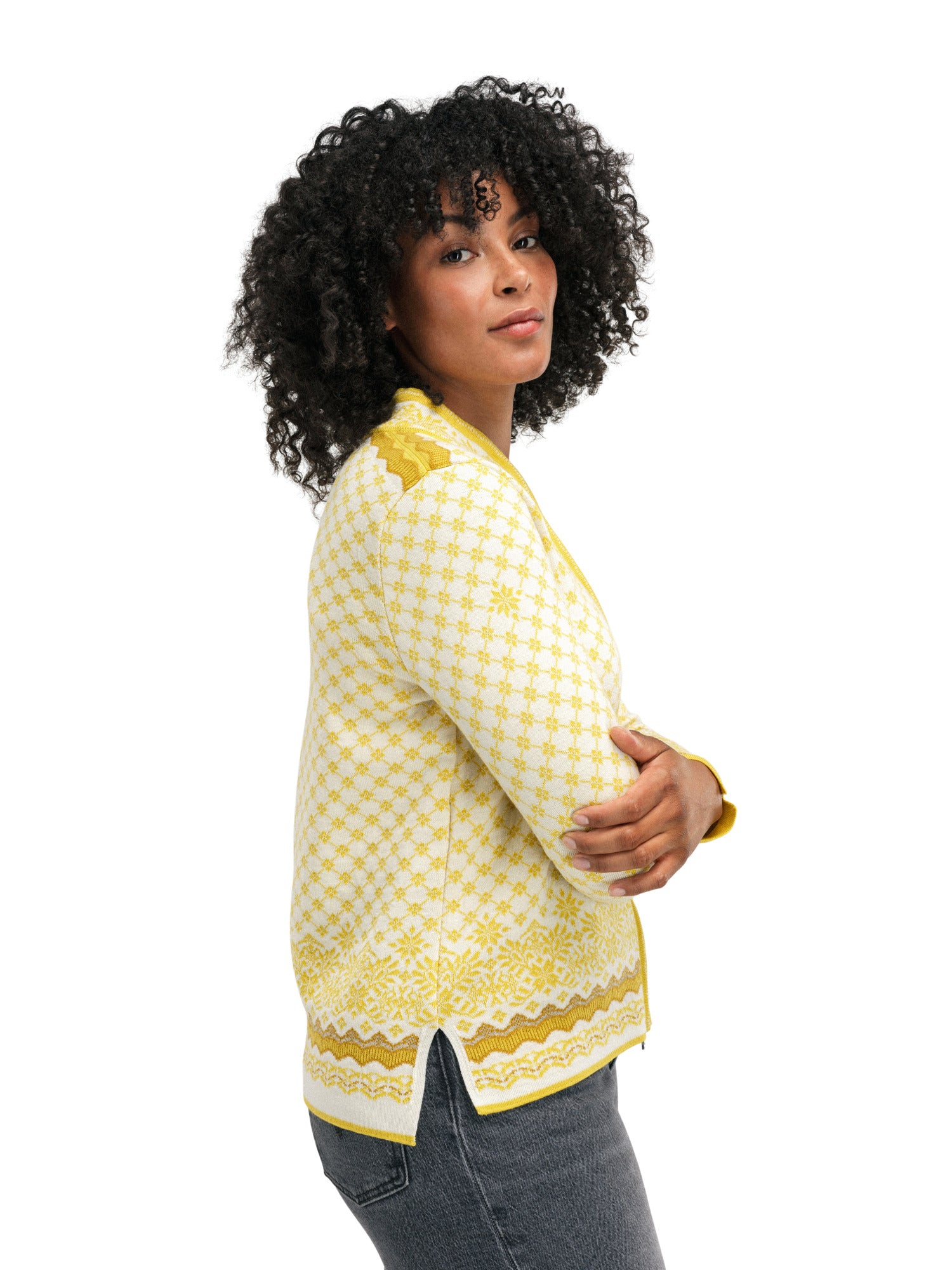 Dale Of Norway W SOLFRID FEM JACKET Sweethoney Offwhite XXL - PeakStyle