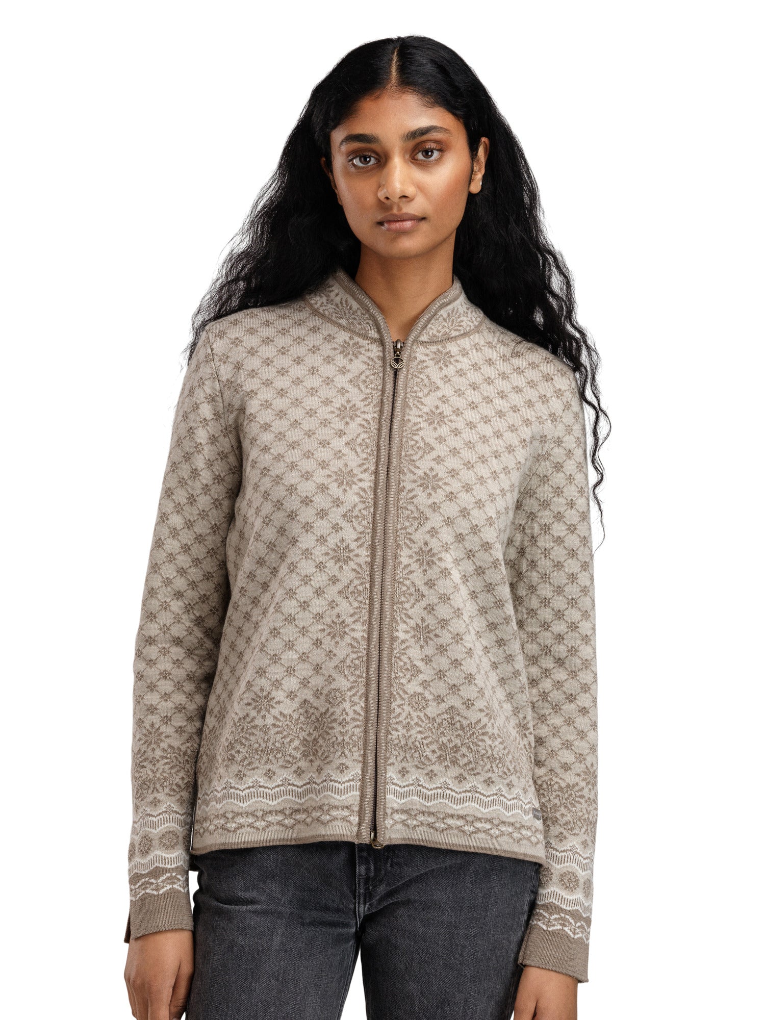 Dale Of Norway W SOLFRID FEM JACKET Mountainstone Sand Offwhite XXL - PeakStyle