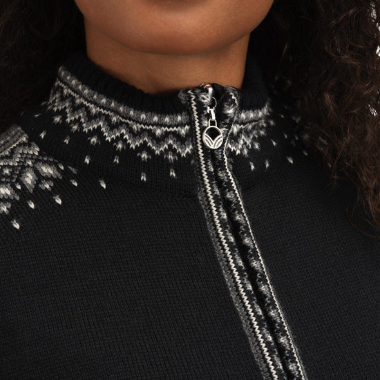 Dale Of Norway W 140TH ANNIVERSARY FEM JACKET Black Offwhite Smoke XL - PeakStyle