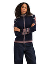Dale Of Norway W 140TH ANNIVERSARY FEM JACKET Navy Redrose Offwhite XL - PeakStyle