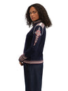 Dale Of Norway W 140TH ANNIVERSARY FEM JACKET Navy Redrose Offwhite XL - PeakStyle