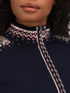 Dale Of Norway W 140TH ANNIVERSARY FEM JACKET Navy Redrose Offwhite XL - PeakStyle