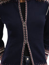 Dale Of Norway W 140TH ANNIVERSARY FEM JACKET Navy Redrose Offwhite XL - PeakStyle