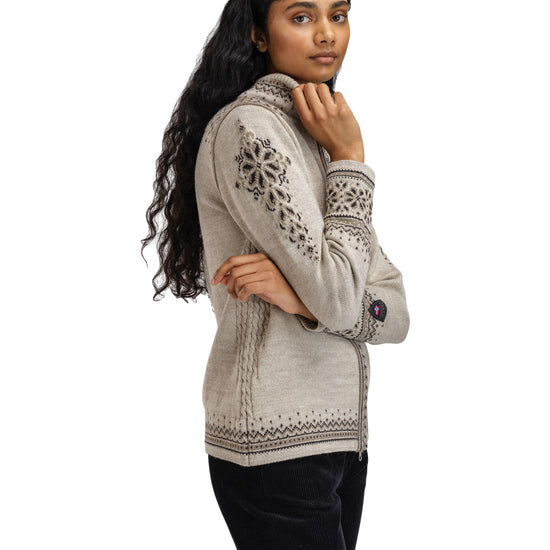 Dale Of Norway W 140TH ANNIVERSARY FEM JACKET Sand Coffee Mountainstone XL - PeakStyle