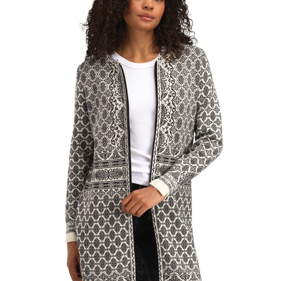 Dale Of Norway W INGEBORG FEM JACKET Offwhite Black Gravuvig Smoke XL - PeakStyle