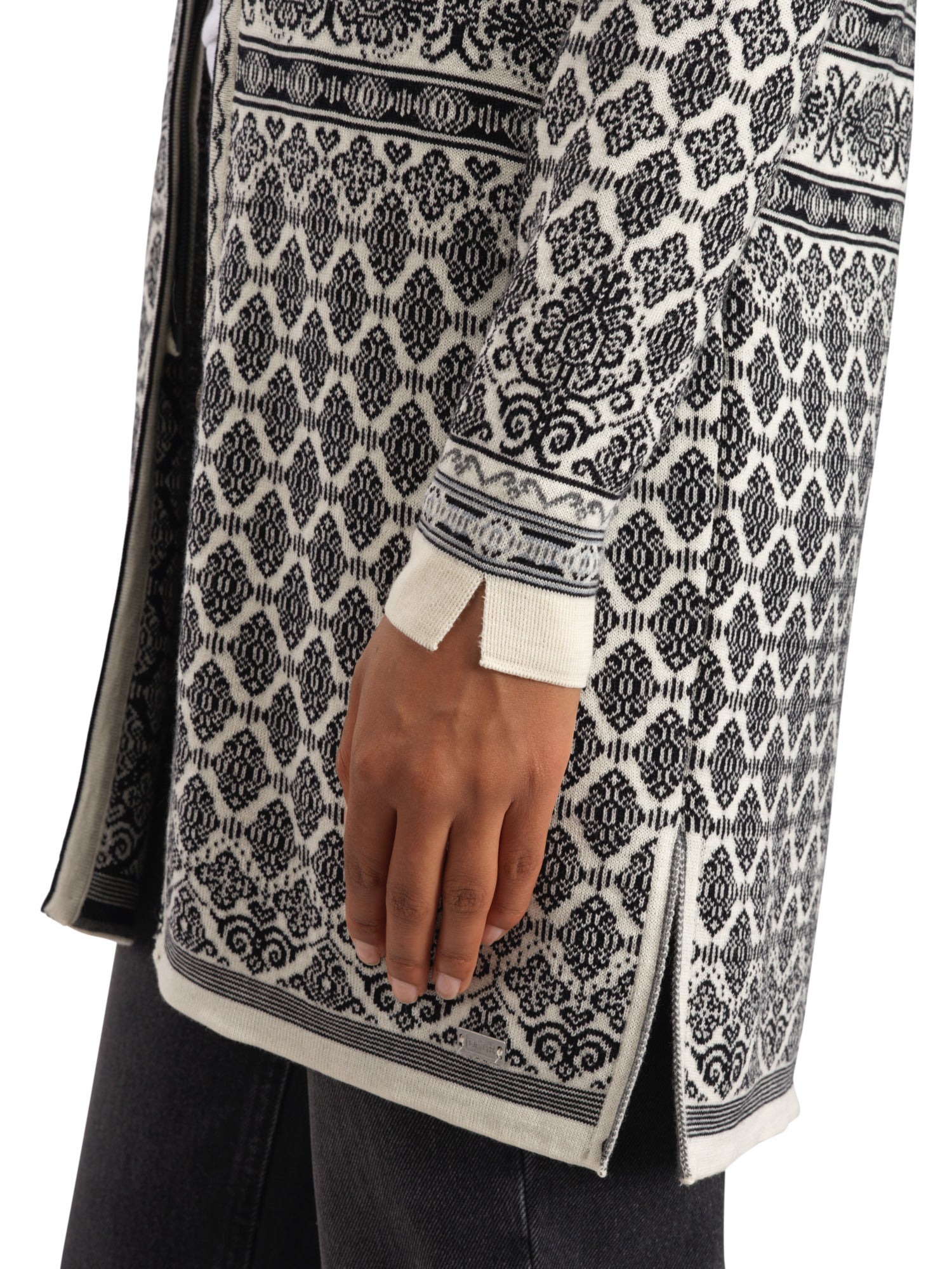 Dale Of Norway W INGEBORG FEM JACKET Offwhite Black Gravuvig Smoke XL - PeakStyle
