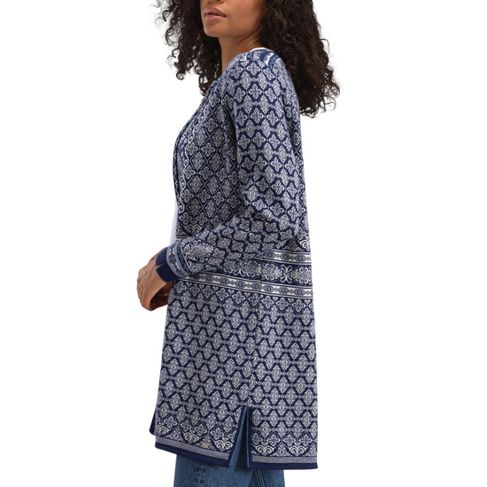 Dale Of Norway W INGEBORG FEM JACKET Electricstorm Offwhite Blue XL - PeakStyle