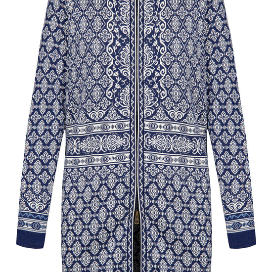 Dale Of Norway W INGEBORG FEM JACKET Electricstorm Offwhite Blue XL - PeakStyle