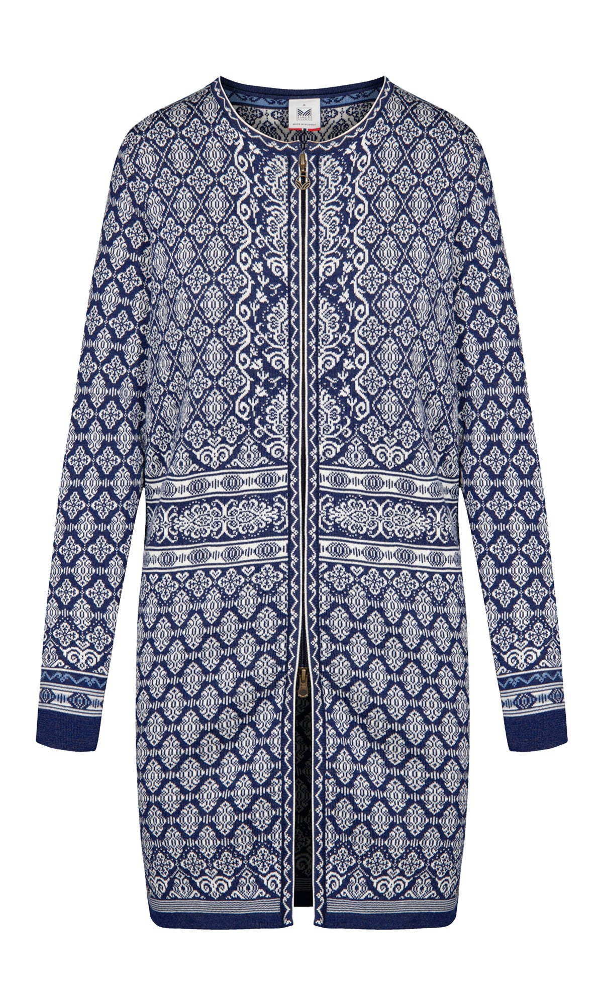 Dale Of Norway W INGEBORG FEM JACKET Electricstorm Offwhite Blue XL - PeakStyle