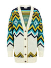 Dale Of Norway SKÅLA CARDIGAN Offwhite Marine Peacock XL - PeakStyle