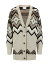 Dale Of Norway SKÅLA CARDIGAN Sand Black Offwhite XXL - PeakStyle