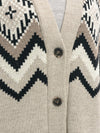 Dale Of Norway SKÅLA CARDIGAN Sand Black Offwhite XXL - PeakStyle