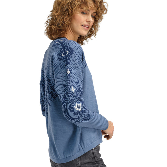 Dale Of Norway ROSENDAL FEM JACKET Blueshadow Indigo Offwhite XL - PeakStyle